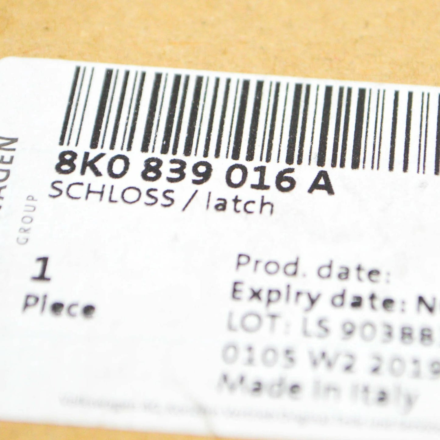 NEW AUDI A4 8K B8 REAR RIGHT DOOR LOCK ACTUATOR 8K0839016A ORIGINAL