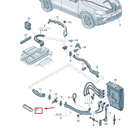 NEW VW TOUAREG 7P HIGH-VOLTAGE WIRING HEAT PROTECTION SLEEVE 7P0971461A