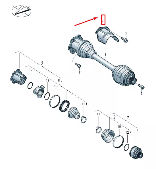 NEW AUDI RSQ8 FRONT LEFT DRIVE AXLE GUARD PLATE 4M0407719G