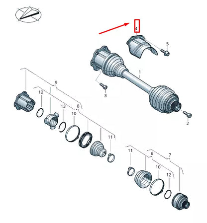NEW AUDI RSQ8 FRONT LEFT DRIVE AXLE GUARD PLATE 4M0407719G