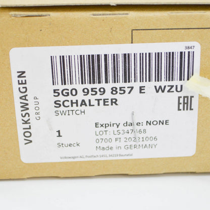 NEW VW GOLF MK7 FRONT LEFT DOOR WINDOW SWITCH LHD 5G0959857EWZU ORIGINAL