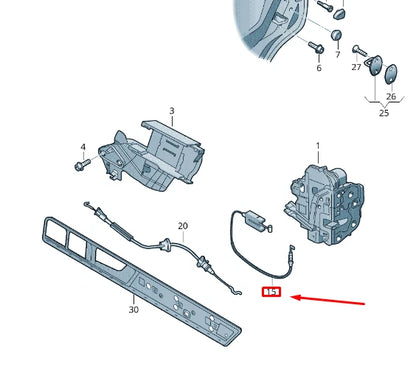 NEW VW TOUAREG 7P MK2 FRONT DOOR HANDLE EXTERIOR BOWDEN CABLE 7P0837017