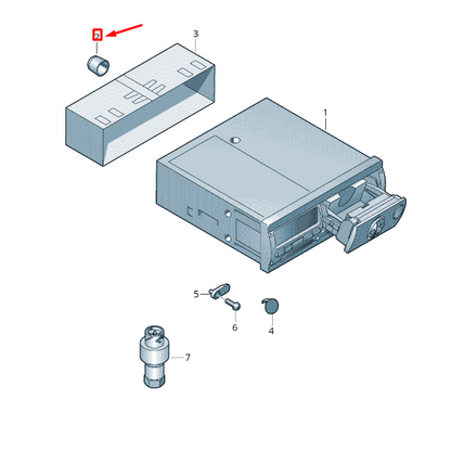new vw transporter vi t6 digital tachograph stop buffer 7d0957343 original