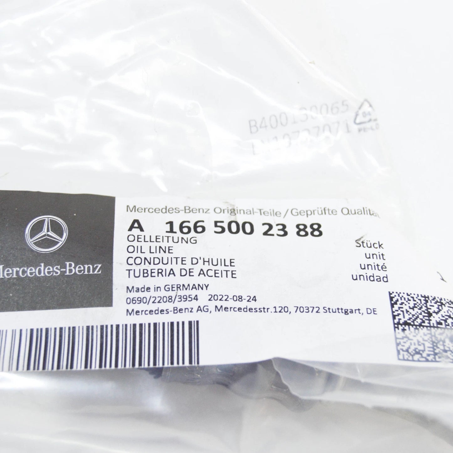 NEW MERCEDES-BENZ GLE W166 LEFT OIL COOLER OIL LINE A1665002388 ORIGINAL