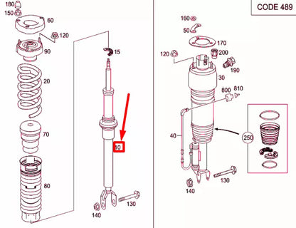 NEW MERCEDES-BENZ E W211 FRONT SHOCK ABSORBER A2113239300 ORIGINAL