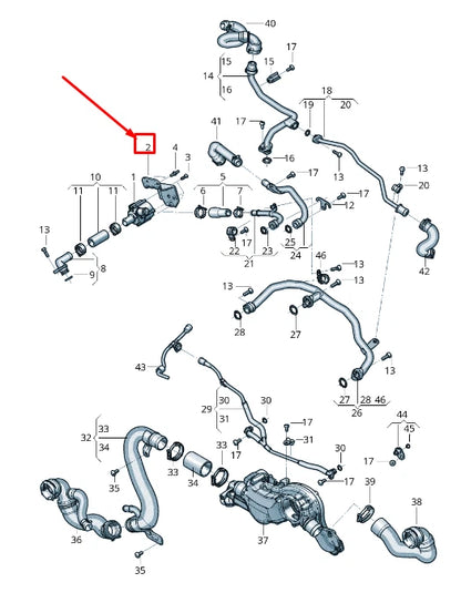NEW AUDI A8 4N ENGINE ADDITIONAL COOLANT PUMP BRACKET 0P2121093