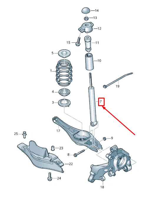 NEW VW GOLF SPORTSVAN AM REAR GAS SHOCK ABSORBER 5Q0513029HD