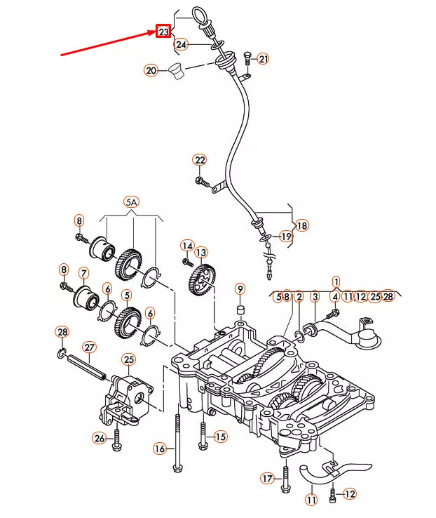 NEW VOLKSWAGEN PASSAT CC OIL DIPSTICK 03L115611AC ORIGINAL