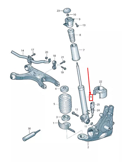 NEW AUDI Q5 8R REAR LEFT GAS SHOCK ABSORBER 8R0513025K ORIGINAL