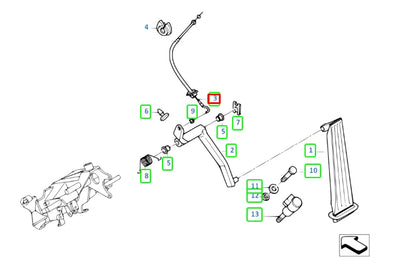 NEW BMW 5 E39 ACCELERATOR BOWDEN CABLE 35411162580 1162580