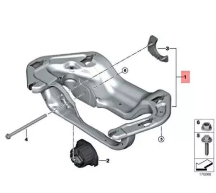 NEW BMW X5 F15 F85 M GEARBOX MOUNT BRACKET SUPPORT 22326854187 ORIGINAL