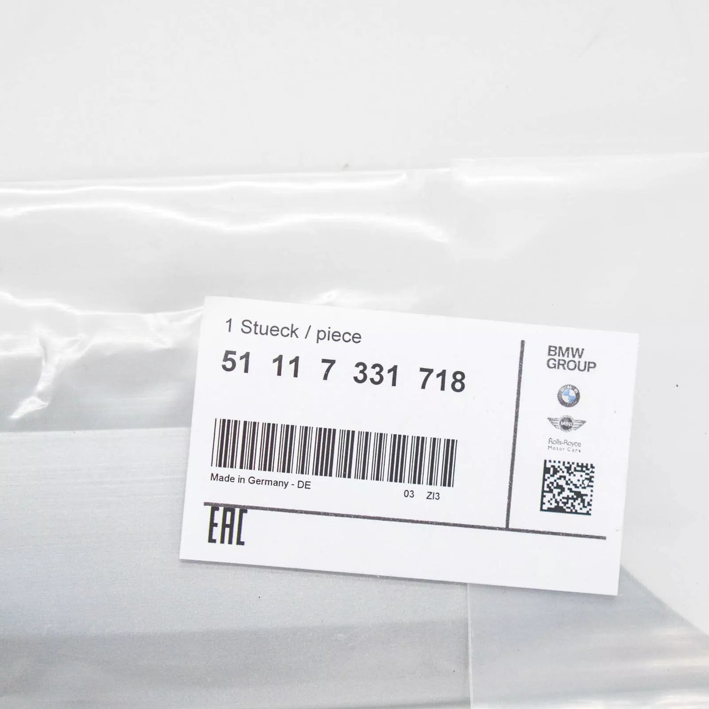 NEW BMW 5 GT F07 FRONT BUMPER RIGHT PROTECTIVE STRIP 51117331718 2015 ORIGINAL