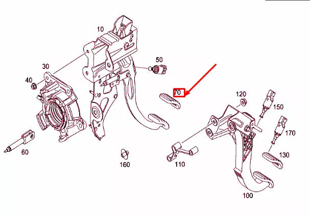 NEW MERCEDES-BENZ CITAN W415 BRAKE PEDAL COVER A4152920100 ORIGINAL