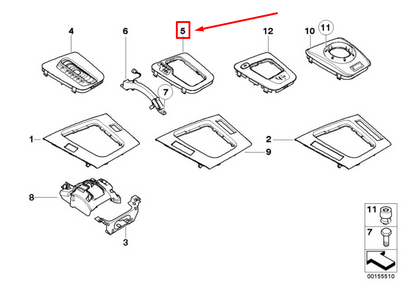 new bmw 3 e46 steptronic gear shifter cover 51168257117 8257117 original