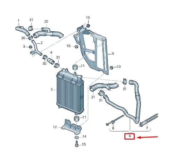 NEW AUDI A4 AVANT B8 ENGINE COOLANT HOSE WITH VALVE 8K0121051F ORIGINAL