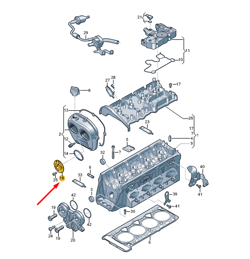 NEW CUPRA FORMENTOR CYLINDER HEAD COVER MAGNET 06Q109259B ORIGINAL