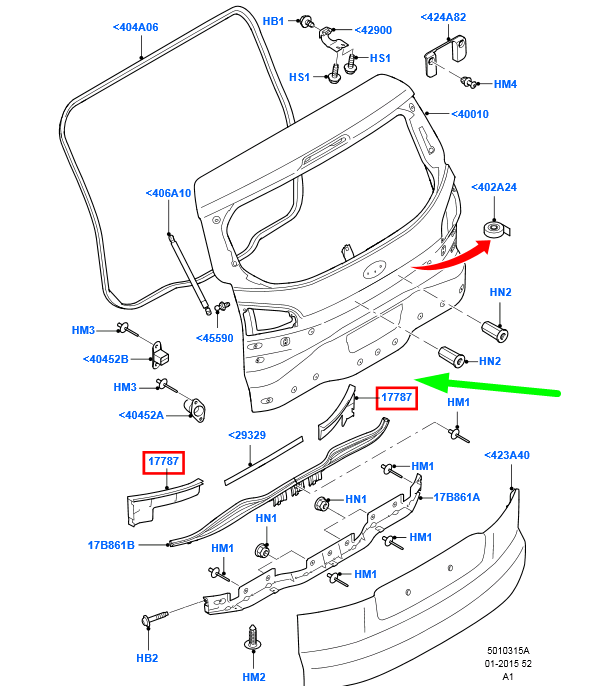 new ford galaxy mk2 rear right bumper bracket am21-17a881-af 1740299 original