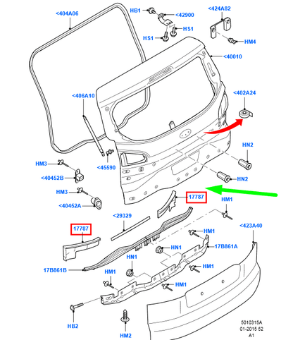new ford galaxy mk2 rear right bumper bracket am21-17a881-af 1740299 original