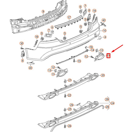 NEW AUDI RS7 SPORTBACK 4G8 REAR BUMPER RIGHT CLOSING ELEMENT 4G8807320A ORIGINAL