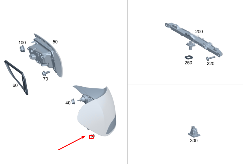 new mercedes-benz gla h247 rear left outer taillight a2479062101 original
