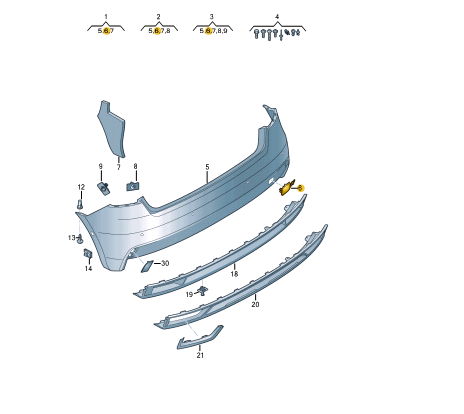 new audi a1 sportback gb rear bumper tow eye cover 82a807441gru original