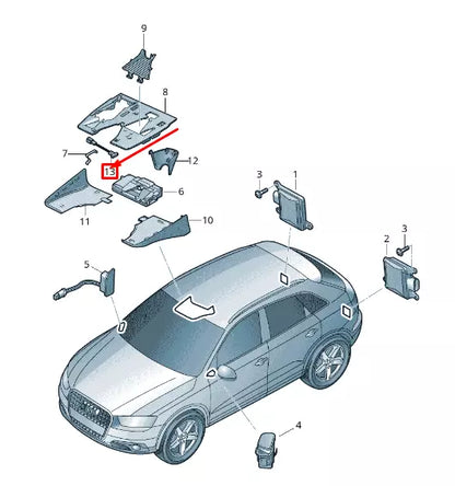 NEW AUDI RSQ3 8U LANE GUARD SYSTEM ADAPTER CABLE LOOM 4L0971028A