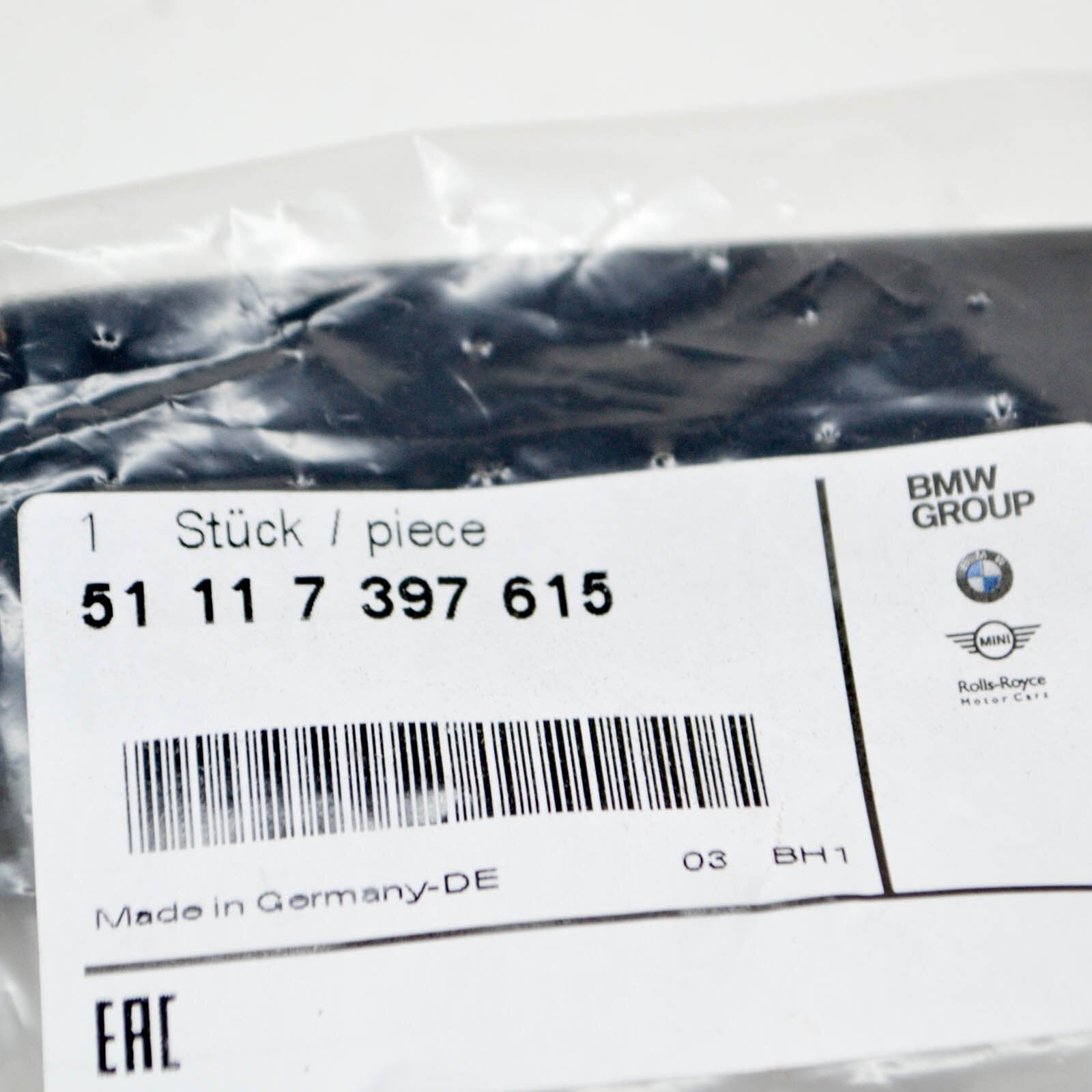 new bmw 3 f30 front left air inlet finisher trim 51117397615 basis 2016 original