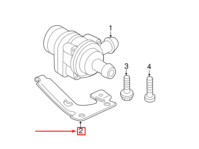 NEW AUDI A3 SPORTBACK 8P ENGINE AUXILIARY WATER PUMP BRACKET 1K0121093AR