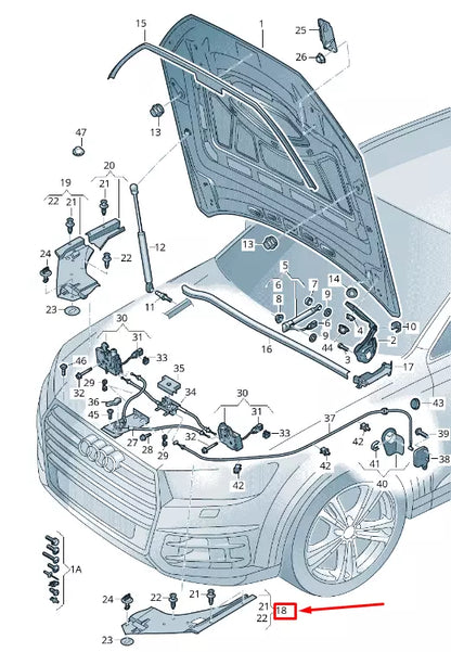 NEW AUDI Q7 4M FRONT LEFT HEADLAMP COVER 4M0806583
