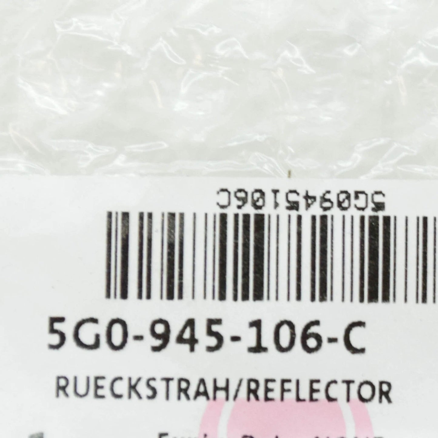 NEW VOLKSWAGEN GOLF MK7 REAR RIGHT BUMPER REFLECTOR 5G0945106C ORIGINAL