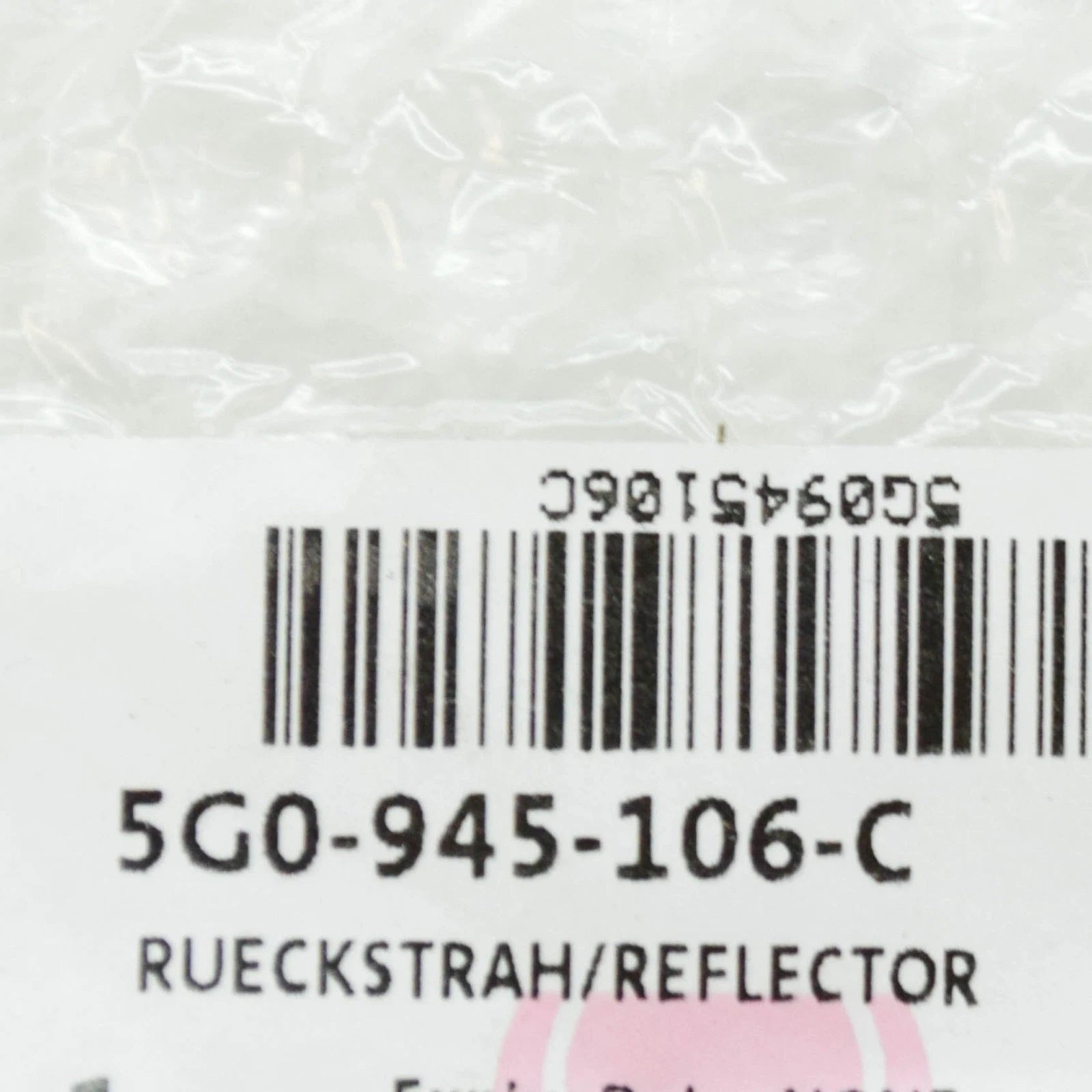 NEW VOLKSWAGEN GOLF MK7 REAR RIGHT BUMPER REFLECTOR 5G0945106C ORIGINAL