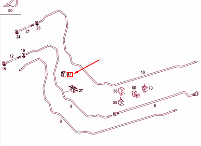 new mercedes-benz vito w639 fuel hose spacer ring a0009979344 original