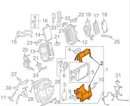 new audi a4 b8 evaporator core case rhd 8k2820024a 2014 original