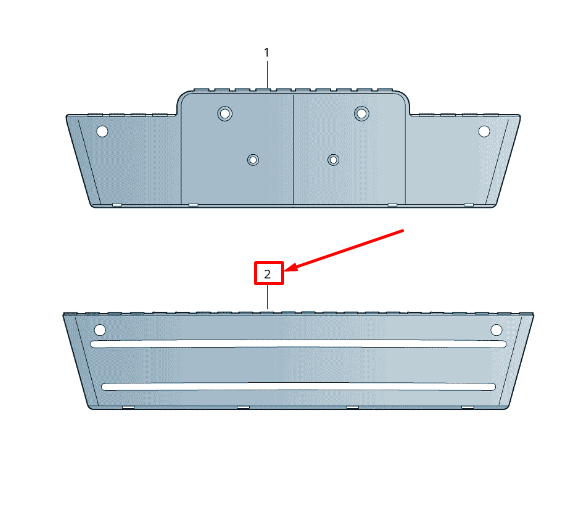 new audi q3 8u front bumper license plate holder 8u0807285a3fz original