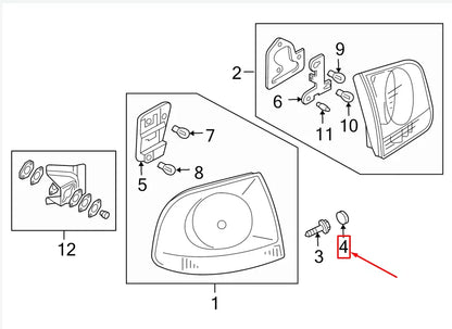 NEW VW TOUAREG 7L REAR TAIL LAMP BOLT CAP 7L6945285