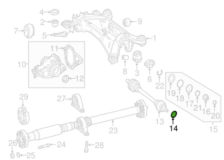 NEW MERCEDES-BENZ SL R230 REAR DRIVESHAFT ABS IMPULSE RING A230357018264