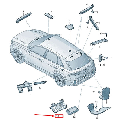 NEW AUDI Q8 4MN REAR CENTER ANTENNA BRACKET 4M8035205