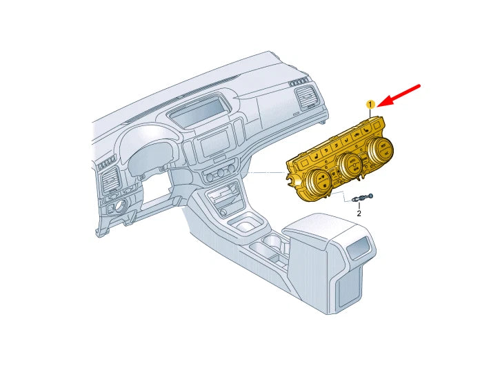 NEW VW SHARAN 7N A/C DISPLAY AND CONTROL PANEL 7N0907044BDZJU ORIGINAL