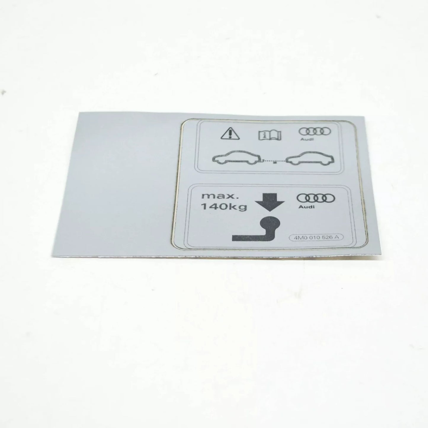 NEW AUDI Q7 4M TRAILER OPERATION STICKER LABEL 4M0010526A ORIGINAL