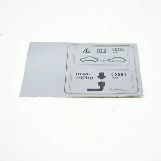 NEW AUDI Q7 4M TRAILER OPERATION STICKER LABEL 4M0010526A ORIGINAL