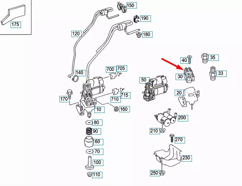 NEW MERCEDES-BENZ M-CLASS W164 AIR SUSPENSION VALVE A2123200358