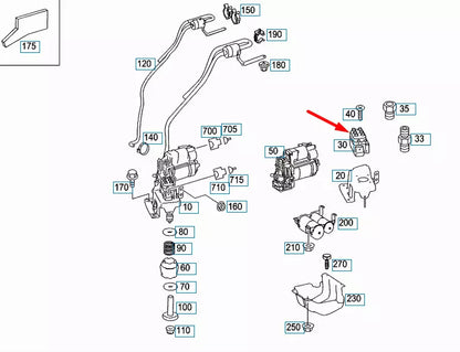 NEW MERCEDES-BENZ M-CLASS W164 AIR SUSPENSION VALVE A2123200358