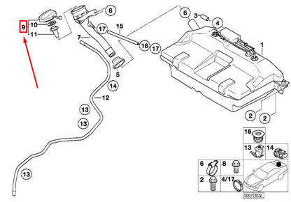 NEW BMW Z8 ROADSTER E52 FUEL TANK FLAP 16111184531 1184531 ORIGINAL