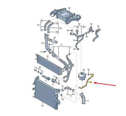 NEW VW TRANSPORTER VI T6 COOLANT HOSE 7E0121447A