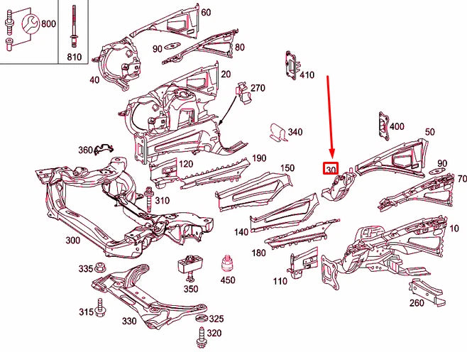 NEW MERCEDES-BENZ E W211 FRONT LEFT WHEEL HOUSE A2116201361 ORIGINAL