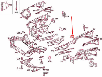NEW MERCEDES-BENZ E W211 FRONT LEFT WHEEL HOUSE A2116201361 ORIGINAL