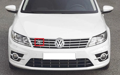 NEW VW CC 12-17 BLACK CHROME FRONT GRILLE R LINE BADGE 3C8853948BFXC