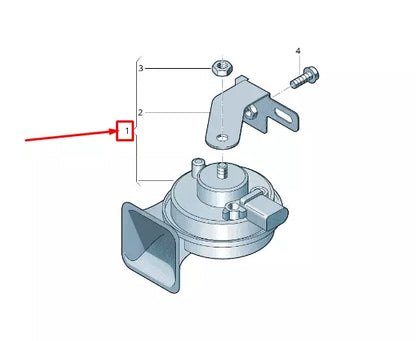NEW AUDI Q5 FY RIGHT SIDE HIGH TONE HORN 80A951210A ORIGINAL