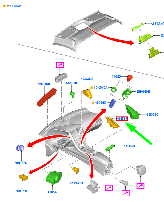 new ford mondeo mk5 center console panel trim 1880353 original