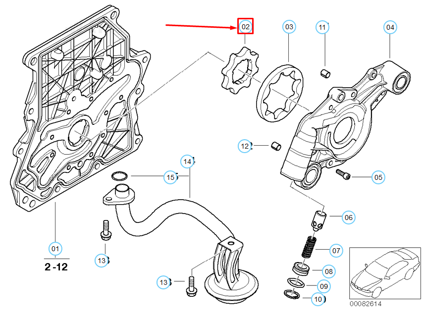 new mini cooper r50 inner oil pump gear 11411487212 original